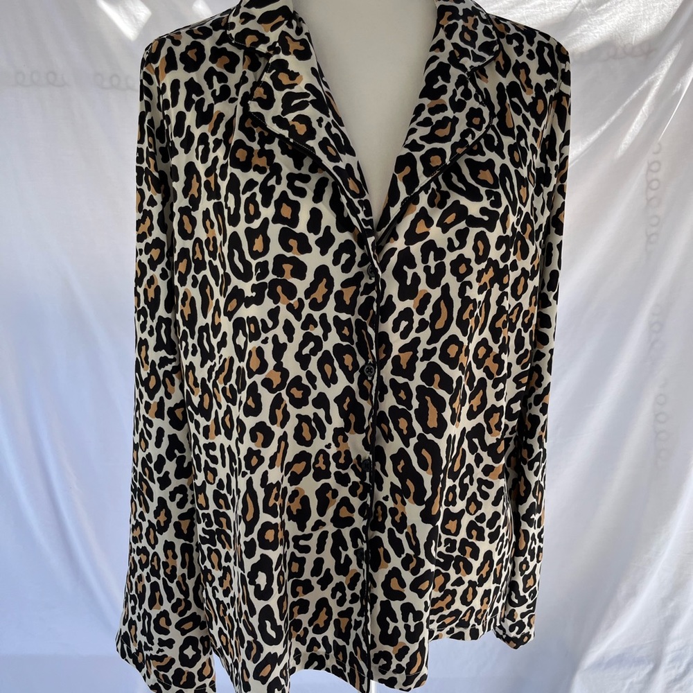 Banana Republic Leopard Button Down